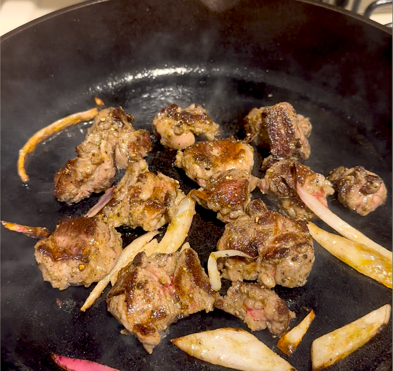 Northern Chinese BBQ in a skillet